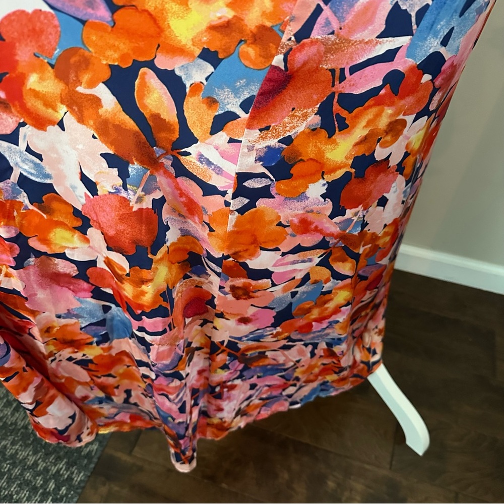 Tahari ASL Floral V-Neck Maxi Dress XSmall - Picture 6 of 11